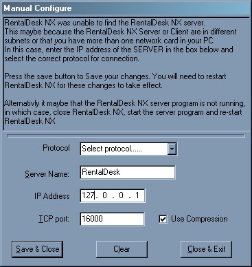 manual configure